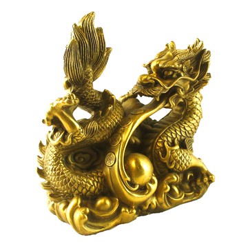 銅龍 銅漢龍擺件 銅龍吐珠 銅工藝品 家居擺件