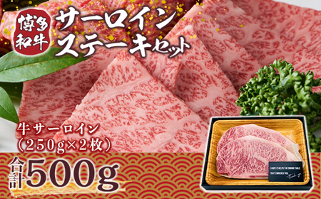 博多和牛サーロインステーキセット 500g (250g×2枚) DX005