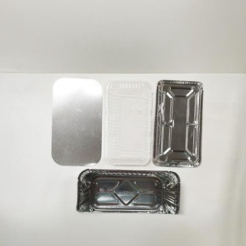 一次性外賣鋁箔盒長方形打包盒加厚款意面焗飯錫紙盒約500毫升1個