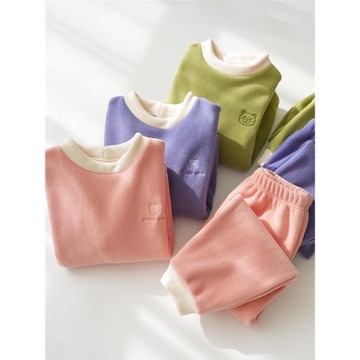 雙面奧粒絨 兒童厚款家居套裝 男女童睡衣睡褲 中大童 秋冬款童裝