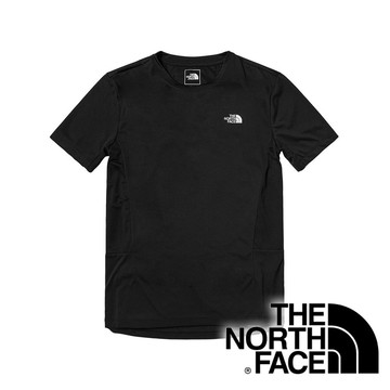 【THE NORTH FACE 美國】男圓領快乾短袖T恤『黑色』NF0A7WCW 戶外 登山 時尚 休閒 上衣 短袖