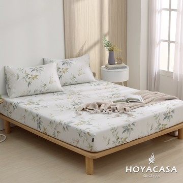 HOYACASA 60支天絲枕套床包組｜葉語紛飛｜(雙人/加大/特大)