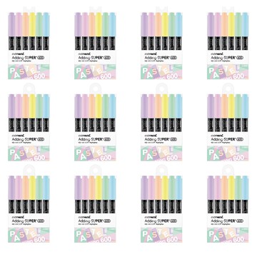 Monami Adding Super 600 粉彩螢光筆 6色 12入組  72支  多色