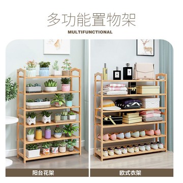 楠竹鞋架子簡易放門口家用室內好看經濟型實木鞋柜多層鞋子收納架