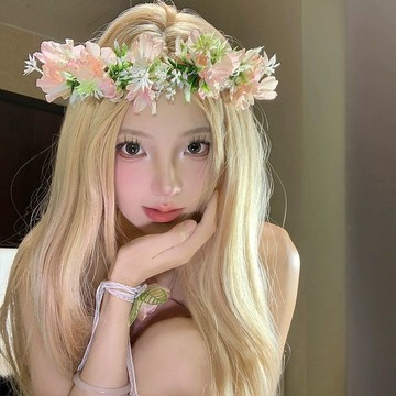 【蜜糖の髮飾】臺灣出貨美神降臨  仙女花環頭飾玫瑰花朵藤蔓超仙生日髮箍裝飾拍照直播