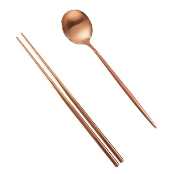 筷子 玫瑰金高級餐具 防滑筷 鏡面拋光 北歐風餐具組 餐具組 金屬餐具 180-CSBS230 筷子 筷組 環保筷 防滑筷