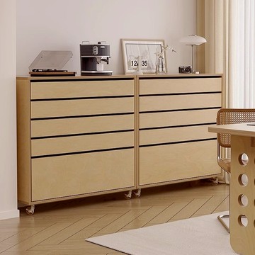 免運附發票 超低價 工廠直銷 玄關入戶置物櫃臥室多層收納櫃床頭櫃樺木餐邊櫃海洋板儲物斗櫃 出貨快CH71030