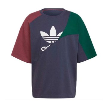 adidas originals Bld Cb Tee Colorblock Round Neck Splicing Sports Short Sleeve Multicolor