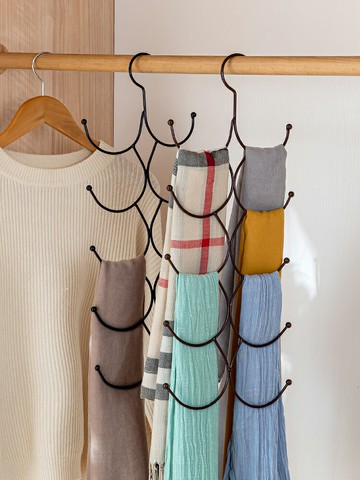 领带架 皮带架 丝巾架 多功能掛圍巾架家用收納神器領帶絲巾架子皮帶絲襪掛架圈圈環衣架【MJ24476】
