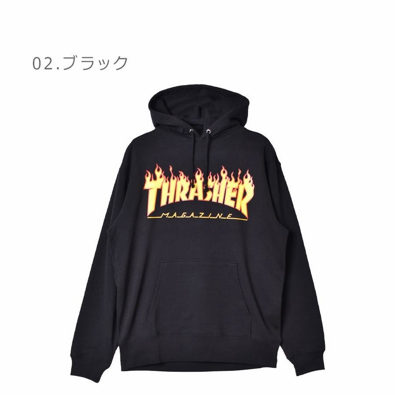 スラッシャー パーカー メンズ FLAME フーディー スウェットパーカー  