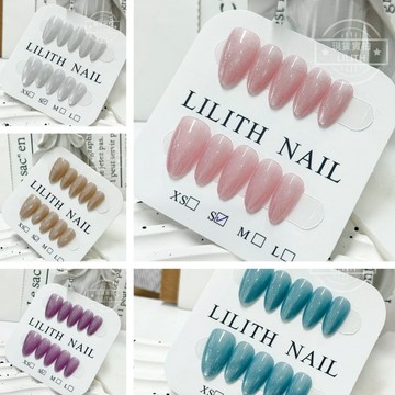 可隔日到貨！素色貓眼穿戴甲 短杏仁 可拆卸顯白百搭 素色貓眼 光療穿戴甲 假指甲 美甲貼片 甲片 指甲貼