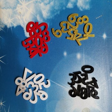 散裝阿拉伯數字膠粒亞克力有機玻璃制品請選擇顏色配專用粘合劑