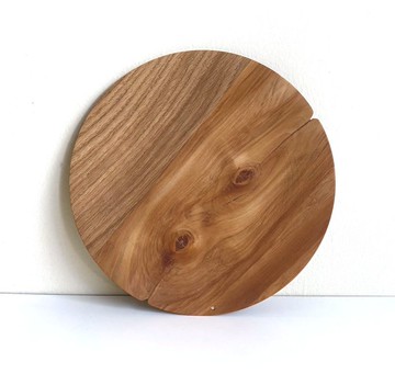 榿木 × 橡木 麵包盤 19.3cm (結瘤與裂痕素材)