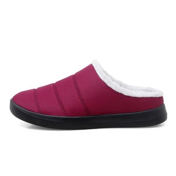 老媽包頭拖鞋女冬季加絨棉鞋加毛半拖老人棉拖媽媽室內室外毛拖鞋