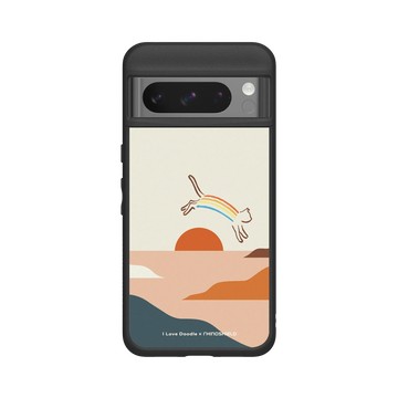 Pixel 8 Pro SolidSuit 黑 - ilovedoodle (Lim Heng Swee) - Cat Landscape - Rainbow 貓咪彩虹