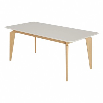 【IDEA】奶油侘寂風白蠟木啞光岩板餐桌/工作桌/飯桌/會議桌/休閒桌(120CM)