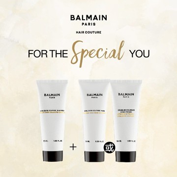 生日禮自由選💝【BALMAIN】鎖色亮澤洗護旅遊任選組 (鎖色亮澤洗髮精50ML+鎖色亮澤護髮劑50ML / 鎖色亮澤髮膜50ML) 護髮自由選 ★附BALMAIN白色小禮物袋