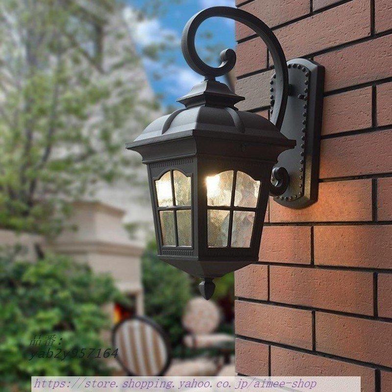 レトロ 庭園灯 壁掛け 照明 照明器具 ブラケットライト ウォールライト 防雨 門灯 アンティーク風 外灯 壁掛けライト ポーチライト 玄関照明  ガーデン 屋外 | LINEショッピング
