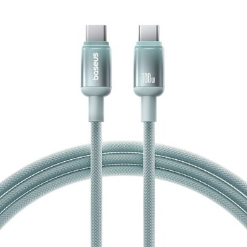 【Baseus 倍思】漸變系列 C to C 100W 充電傳輸線 1M 雅川青