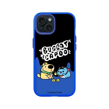 iPhone 15 Clear 激光藍 - 貓貓蟲咖波 Bugcat Capoo - 流體小黃狗咖波