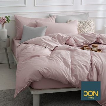 DON 加大300織長絨棉兩用被床包枕套組(時光漫旅)-煙燻粉
