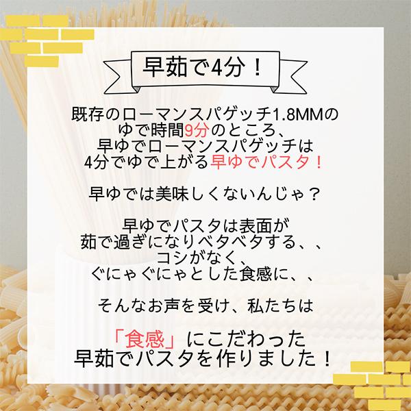  早ゆで ローマンスパゲッチ 1.8mm 3kg 2袋 業務用 パスタ 早ゆでパスタ 太麺 ナポリタン 太麺パスタ