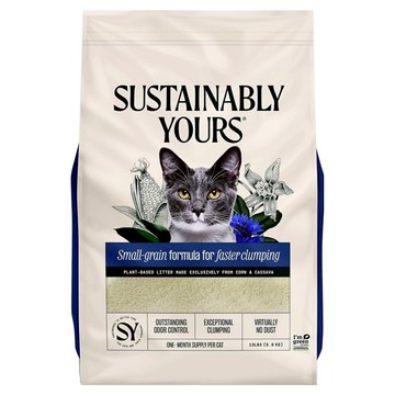 sustainably yours 玉米凝結貓砂 多貓家庭除臭強化版 13LB 紫袋  5.9kg  無香  1袋