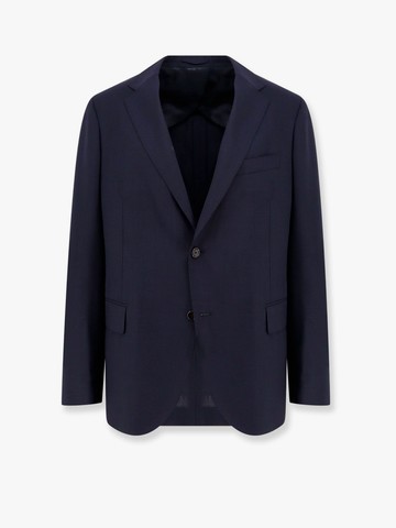 Wool blazer with iconic brooch - LARDINI - gender_Man