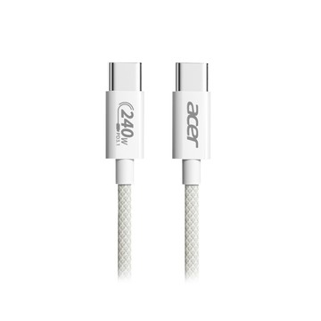 ACER宏碁 C to C PD 240W快速充電線 傳輸線2M 白 OCB4F1
