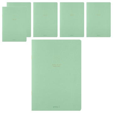 日本 MIDORI 點點彩色筆記本 A5 15274  綠色  1個  6個