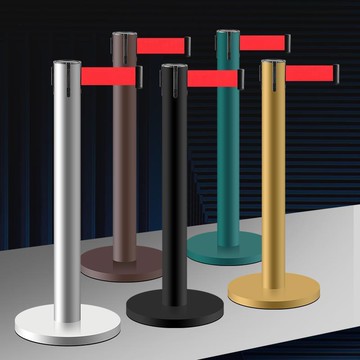 隔離帶伸縮帶銀行護欄不銹鋼安全警戒線警示柱圍欄一米線銀行立柱[DD030110]