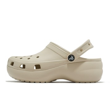 Crocs 洞洞鞋 涼拖鞋 Classic Platform Clog W 女鞋 米咖 厚底 洞洞鞋 卡駱馳 2067502Y2
