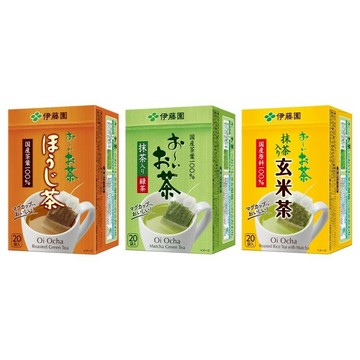 伊藤園 系列茶包 3盒組(20入/36g/盒_綠茶/玄米茶/焙煎茶包)