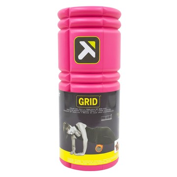TRIGGERPOINT 按摩滾筒 The Grid Foam Roller 1.0 運動前後舒緩緊繃肌肉 3D立體結構模擬手感按摩 EVA環保材質易清洗  33cm  桃紅色  1個