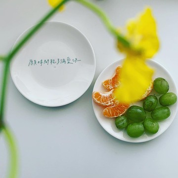 阿旭寫字公司 願時間能多偏愛你 白色瓷盤一入 滿心送禮