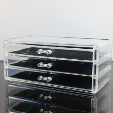 大號梳妝臺化妝品收納盒透明抽屜辦公桌面護膚品整理盒口紅亞克力