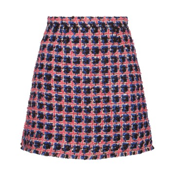 Etro - Pink Wool And Mohair Blend Boucle' Mini Skirt
