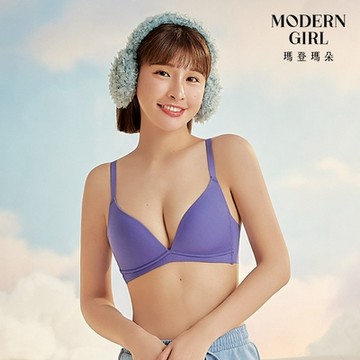 瑪登瑪朵 QQ雲 無鋼圈紓壓無痕內衣 B-E罩杯(虹光紫)