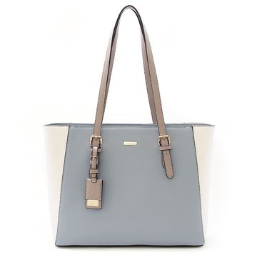 拼接托特包 灰配白