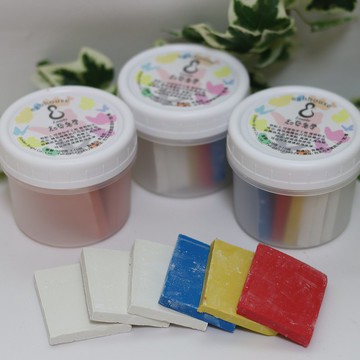 DIY材料 捏捏皂 白加三原色 皂黏土 才藝教學 可塑型手工皂