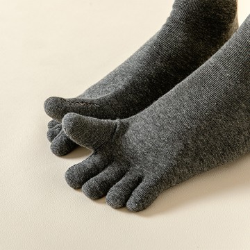 左右襪業 中筒五指襪女春秋款吸汗分腳趾襪日系簡約彩色襪子夏季薄款中筒襪現貨精品