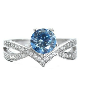 現貨+預購 頂級莫桑鑽石戒指925純銀戒指婚戒女鑽戒子求婚戒情人節禮物-1克拉皇冠9色74lp32【獨家進口】【米蘭精品】