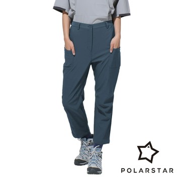 【PolarStar】女彈性工裝休閒長褲『灰藍』P23854 戶外 露營 登山 休閒 時尚 工裝 長褲 褲子 彈性