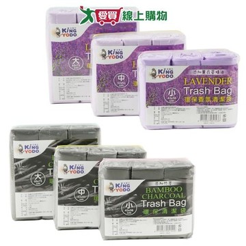 金優豆 環保香氛清潔袋/竹炭垃圾袋(小/中/大)台灣製 掃除 廚餘回收袋 無毒 垃圾袋 清潔【愛買】