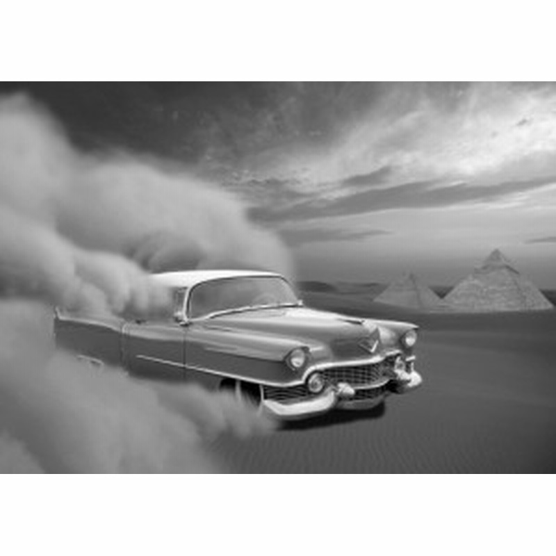 絵画風 壁紙ポスター キャデラック クラシック ヴィンテージ 砂漠 モノクロ キャラクロ Gcdl 002a2 版 594mm 4mm 通販 Lineポイント最大1 0 Get Lineショッピング