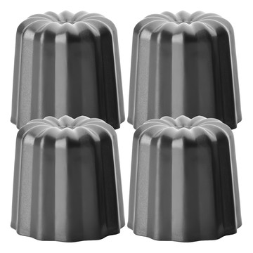 ibili 不沾可麗露烤模 6cm  4個  黑灰色