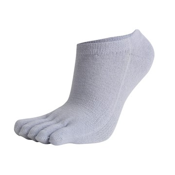 乾爽五趾船襪-素面 - 淡藍紫