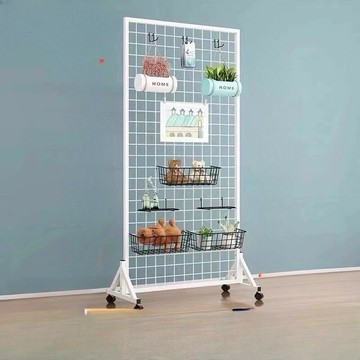 鐵藝網格展示架 貨架鐵網格網架 幼兒園作品置物架 鐵絲網 收納網格架