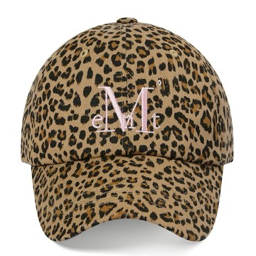 MUCENT 豹紋 棒球帽 老帽 刺繡字體 兩色 韓國代購