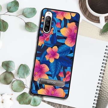 Sony Xperia 10 IV 減震立架手機殼-花語-東雲草